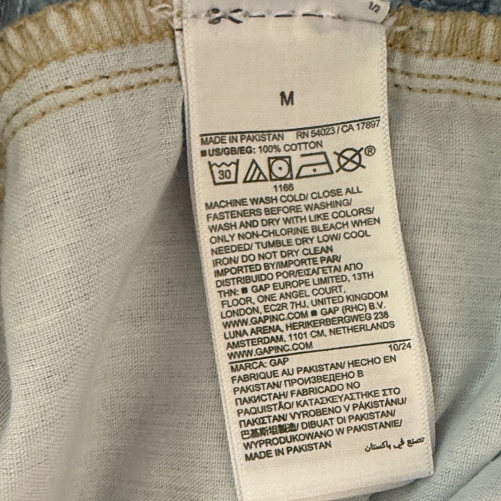 GAP Denim High-Rise Wide-Leg Jeans - Light Blue Wash - Picture 5 of 5